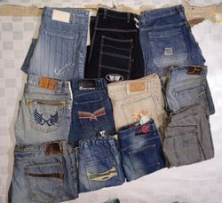 SOUTH POLE KARL KANI AND OTHER BRAND HIP-HOP JEANS..