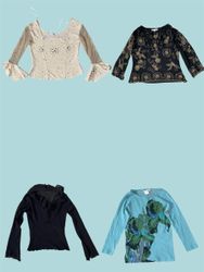 Y2K Full Sleeve Earthy Tops (TS:1120)
