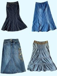 Renaissance Y2K : Jupes en denim longues (TS : 121..