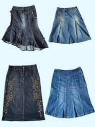 A-Line Denim Skirts(TS:1215)