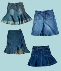2000s Baddie Aesthetic Denim Skirts(TS:1214)