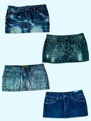 Denim mini skirts (TS:1210)