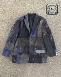 Upcycled Eyelet Blazer