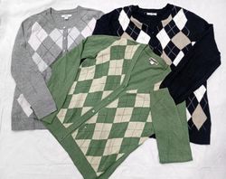 IQ0967 Y2K Maglioni Argyle Accoglienti