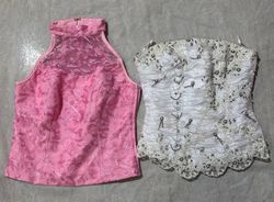 Haut en broderie Y2K