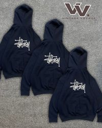 Stussy retravaillé style pull à capuche brodé Mari..
