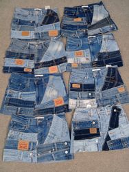HD1213 Upcycled Levi's Belted Micro Mini..