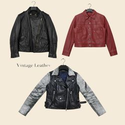 Vintage leather Jackets Genuine (AiO-0160)