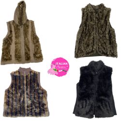 Y2k full fur vest coats