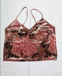 SK#71, Royal Blue Velvet Lace Strappy Top