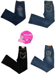 Y2k unique embellished jeans