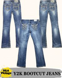 JEANS BOOTCUT RICAMATI O ABELLITI Y2K