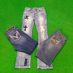 Y2K Jeans und Capri