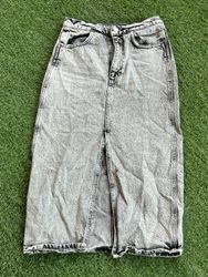 Denim long skirt (2596)