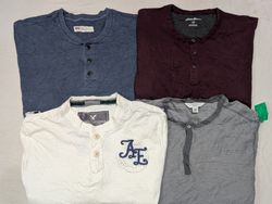 Camiseta Henley de manga longa
