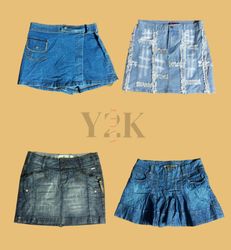 Saia de Denim Retro Hub (Yv-406)