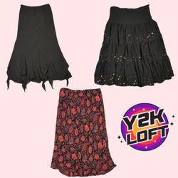 Y2K Sweetheart: Grunge Romance Midi Skirts