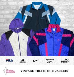 Tri-Colour Vintage Jacken Nike, Adidas, Reebok, Pu..