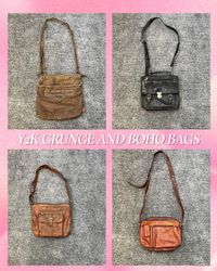 Paquete de Bolsos Boho Y2K - 7 Pzas - Cuero/Cuero ..