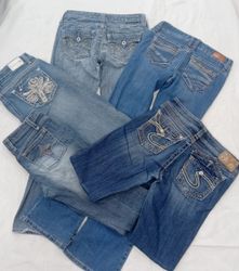 IQ0974 Y2K Retro Glam Flare Jeans