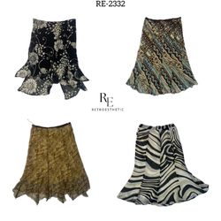 Jupes en polyester floral Y2K (Re-2332)
