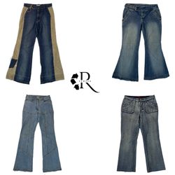Jeans en denim flare Y2K IT Girl (RW-1084)