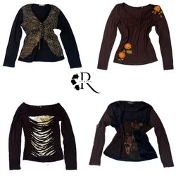 Y2K Unique Gothic Full Sleeve Tops(Rw-1083)