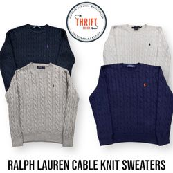 T1931 Ralph Lauren Cable Knit Sweaters Selection