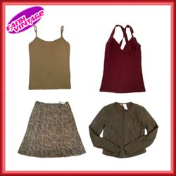 Y2K Tank, Skirt and Faux Leather Jacket Mix (FV-00..