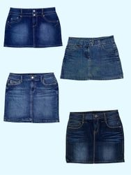 Retro Denim Vibe Mini Skirts(TS:1191)