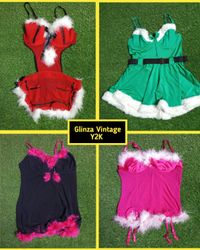 cristmas santa lingerie y2k net tops meh#034