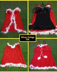 lingerie di natale santa top in rete y2k meh#032