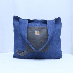 CR682 Upcycled Carhartt Denim Tote Bag