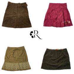 Y2K Corduroy Unique Mix Skirts (RE-2318)
