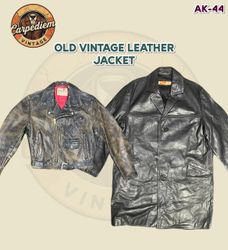 Veste en cuir vintage ancienne Ak-44