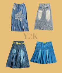 Gonna di jeans retro Revival – Vibrazioni Y2K (Yv-..