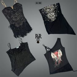 Y2K Black Beauty Cami Tops (AA-368)