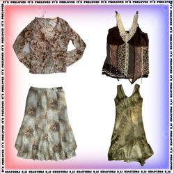 Tonos terrosos Boho - blusas, faldas y vestidos (S..