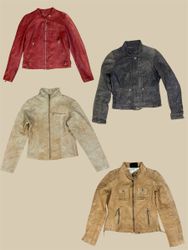 Jaqueta de couro Y2K (TS:1257)