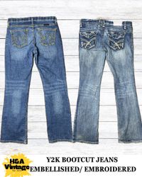 Y2K EMBROIDERED OR EMBELLISHED BOOTCUT