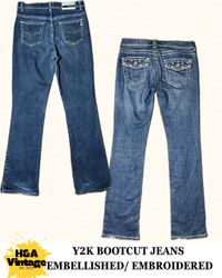 Y2K EMBROIDERED OR EMBELLISHED BOOTCUT JEANS