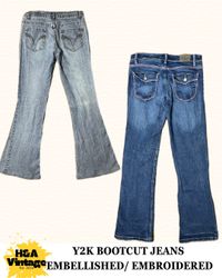 Y2K EMBROIDERED OR EMBELLISHED BOOTCUT JEANS