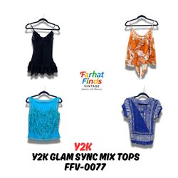 FFV-0077 Y2K GLAM SYNC MIX TOPS
