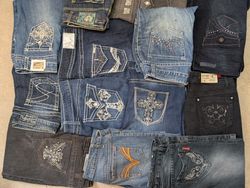 Jeans embellis Y2K pour femmes