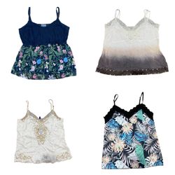 Y2k Lace Trim Camisoles 15Pcs