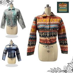 Chaqueta acolchada con botones frontales reciclada