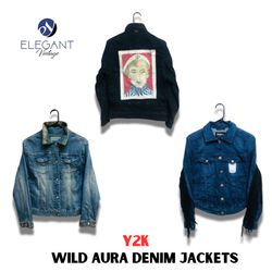 Y2K Wild Aura Denim Jackets - EV1131