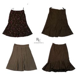 Jupes Poky en tons bruns Y2k (RE-2359)