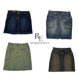 Faldas midi de mezclilla Y2k RE-2353
