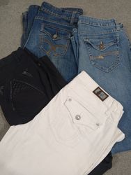 #169 Ladies Y2K Embellished Denim Flared Jeans